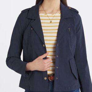 NWT Eden Society Navy Collared Cargo Jacket. Size M
